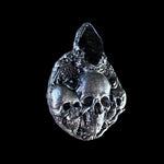 Gothic Skull Obsidian Large Brooch | Dark Statement Jewelry