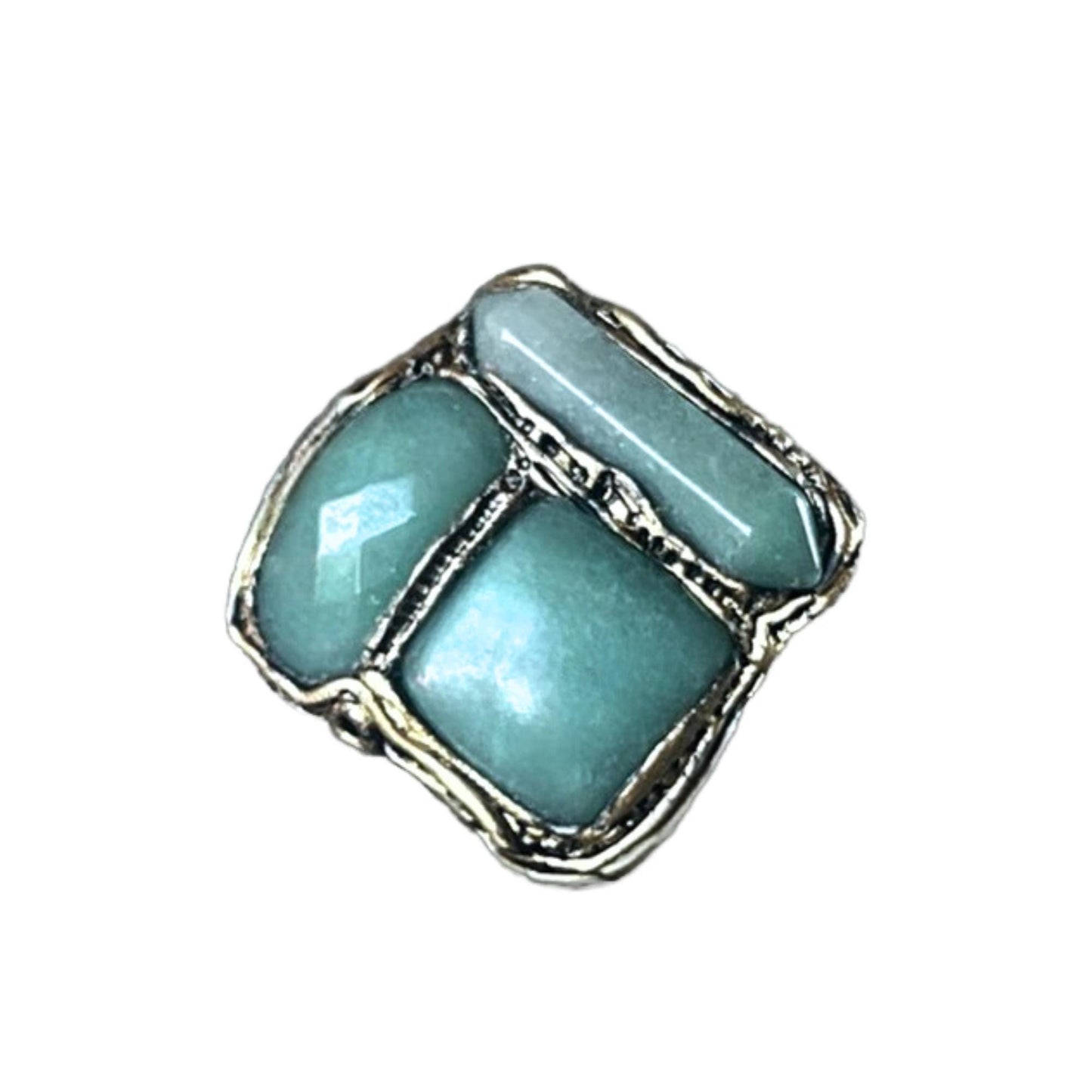 Green Aventurine Statement Ring -  Oversized Chunky Stone Cocktail Ring