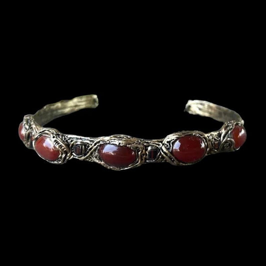 Carnelian Choker Necklace, Statement Crystal Jewelry