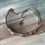 Carnelian Choker Necklace, Statement Crystal Jewelry