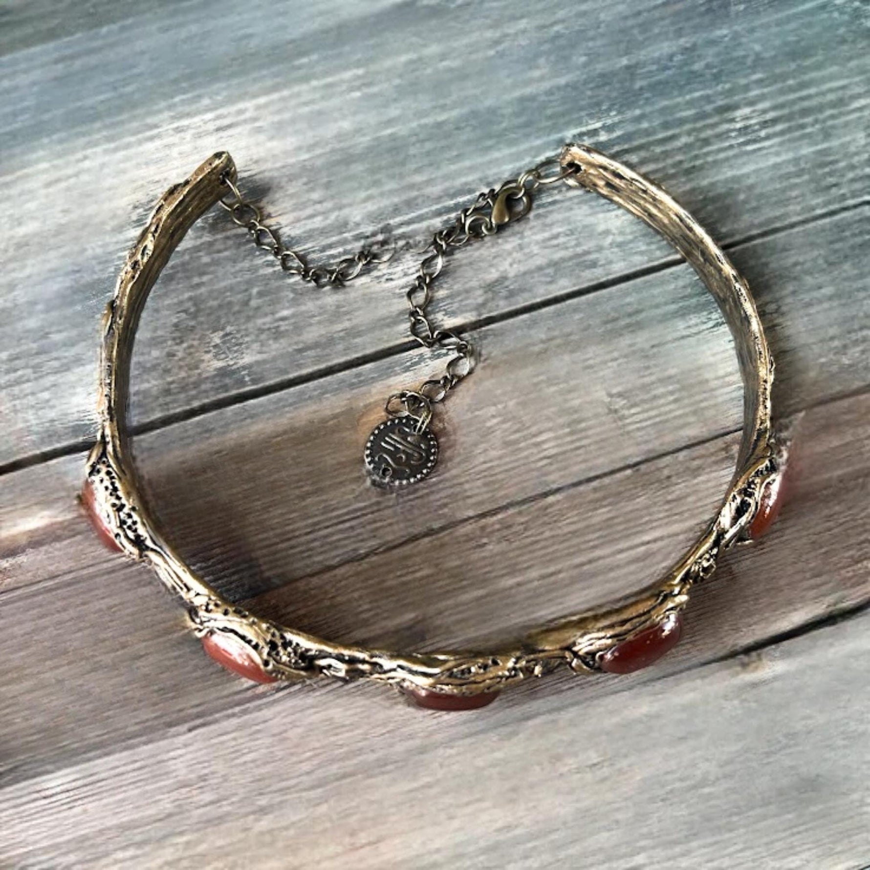 Carnelian Choker Necklace, Statement Crystal Jewelry