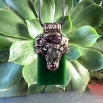Green Jade Apatite Carnelian Pendant Necklace – Healing Crystal Amulet for Luck, Business & Vitality