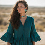 Chunky Turquoise Amazonite Ring: Raw Crystal Statement Cocktail Ring