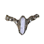 Rose Quartz and Pearls Cuff Bracelet - Healing Crystal Cuff