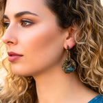 Apatite Raw Crystal Chunky Ring, Blue Stone Cocktail Ring