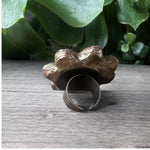Garnet Statement Ring – Chunky Flower Crystal Cocktail Ring