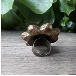Garnet Statement Ring -  Chunky Flower Crystal Cocktail Ring