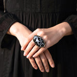 Septarian Statement Ring | Horizontal Large Stone Chunky Cocktail Jewelry