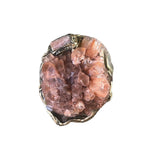 Sunstone and Aragonite Raw Crystal Chunky Ring Statement Large Cocktail Ring