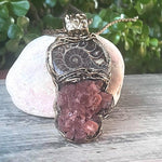 Sunstone and Aragonite Raw Crystal Chunky Ring Statement Large Cocktail Ring