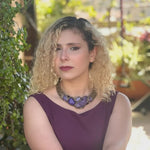Chunky Chalcedony Calcite Ring - Purple Crystal Cocktail Jewelry