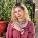 Raw Rose and Cherry Quartz Ring -  Large Pink Stone Statement Cocktail Ring