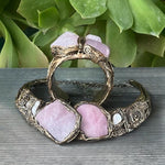 Rose Quartz Chunky Raw Crystal Choker Collar Necklace