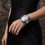 Mother of Pearl Chunky Wide Cuff Bracelet -  Modern Statement Jewelry