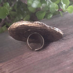 Oversized Mother of Pearl Cocktail Ring: Adjustable Chunky Statement