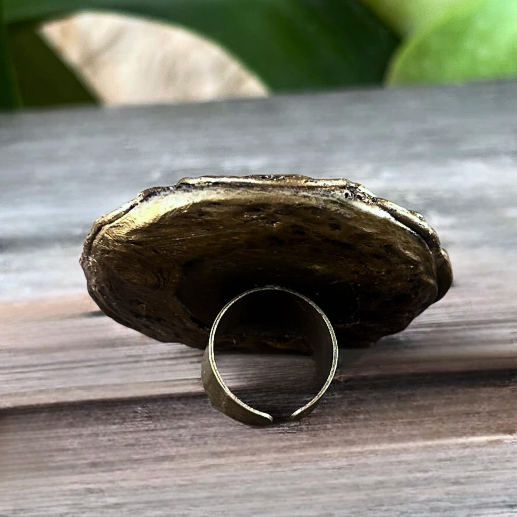 Big Red Jasper Chunky Large Stone Ring Huge Oversized Round Cocktail Ring