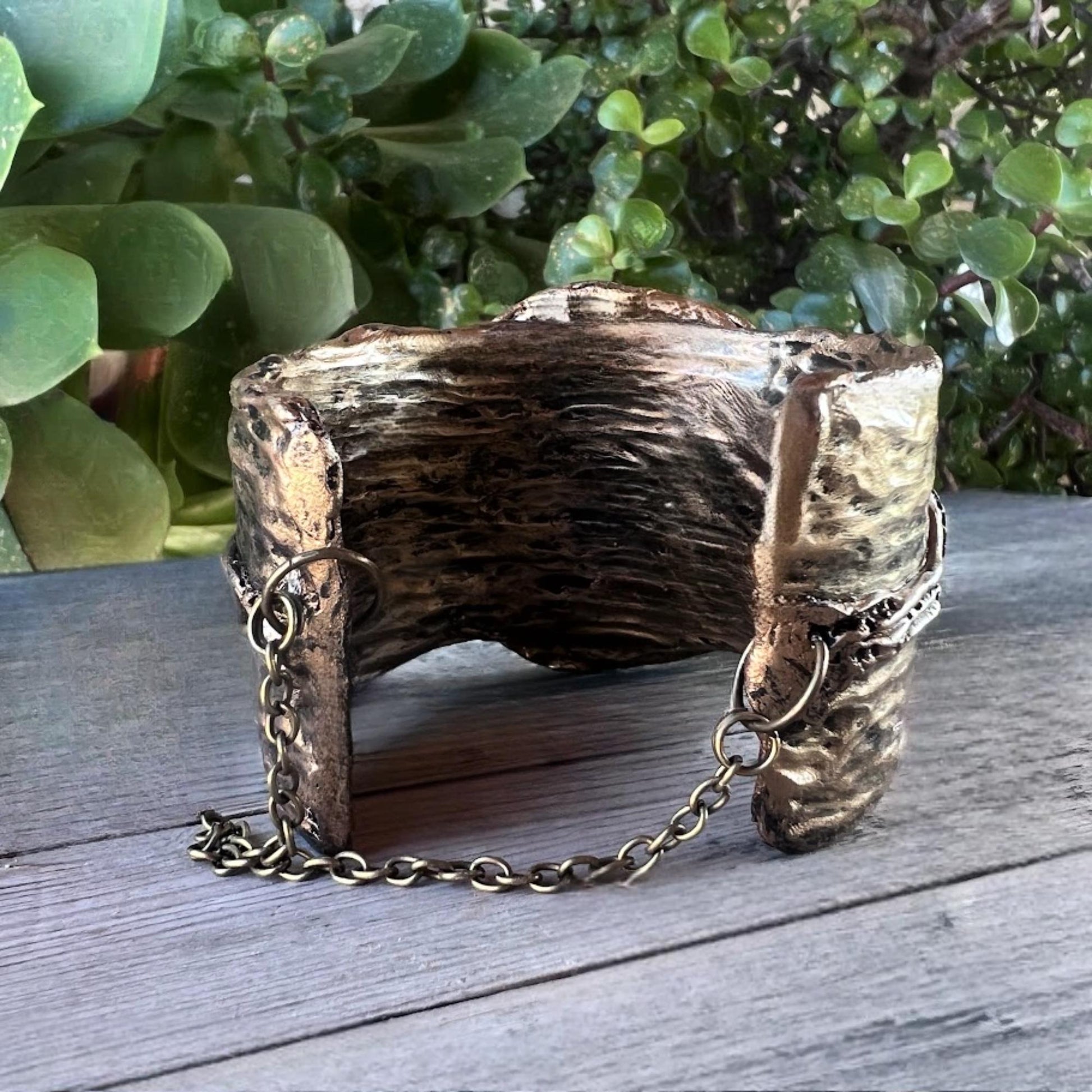 Red Jasper Stone Wide Cuff Bracelet Chunky Statement Jewelry