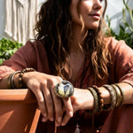 Chunky Septarian Stone Ring -  Oversized Round Cocktail Ring