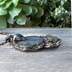 Jade Agate Apatite Pendant Necklace - Green Stone Amulet