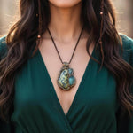 Serpentine and Jade Green Stone Chunky Bracelet -  Hinged Wide Cuff