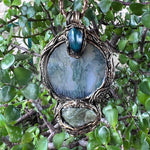 Jade Agate Apatite Pendant Necklace - Green Stone Amulet