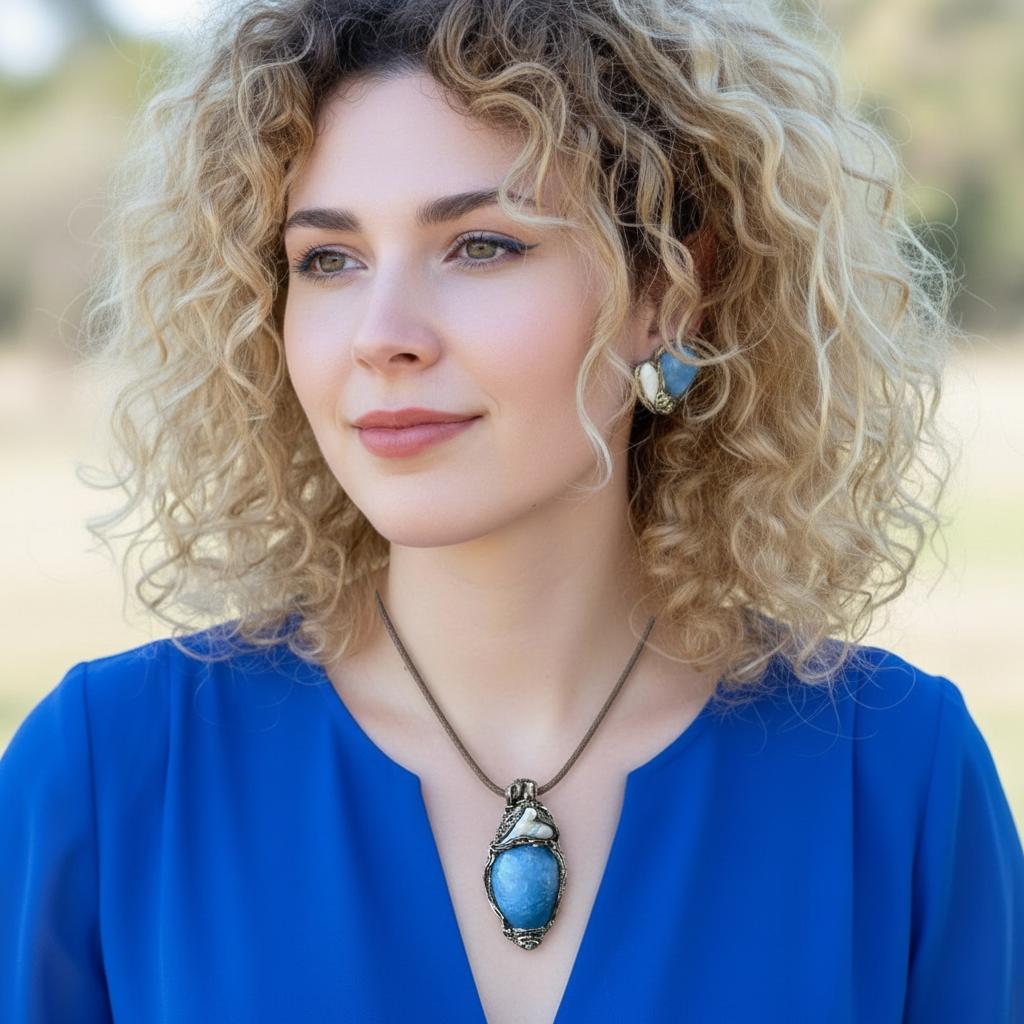 Aquamarine and Pearl Chunky Modern Ring -  Oversized Blue Teardrop Cocktail Ring