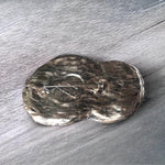 Bold Mother of Pearl and Jasper Brooch Contemporary Statement Pin