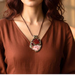 Carnelian Sunstone Pendant Necklace | Healing Crystal Vitality Amulet
