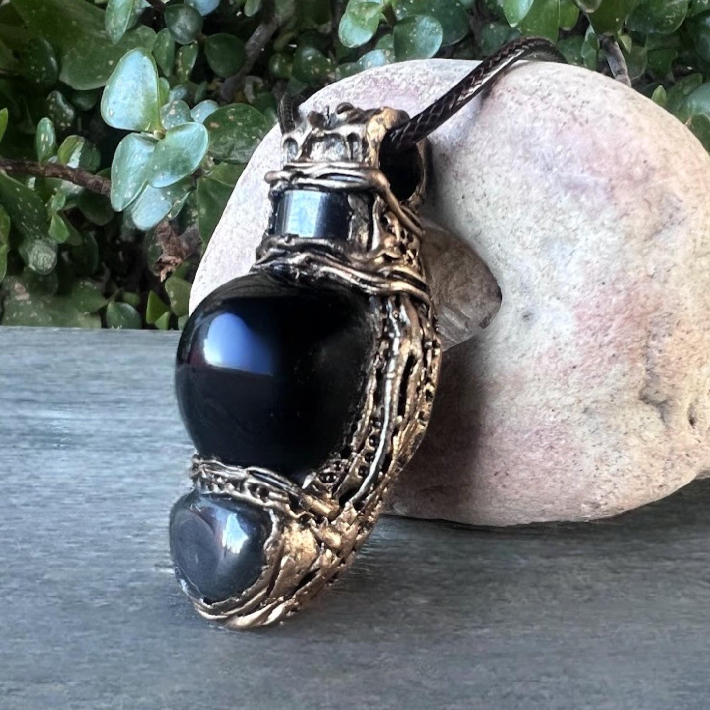 Empath Protection Obsidian Hematite Necklace Spiritual Jewelry Gifts