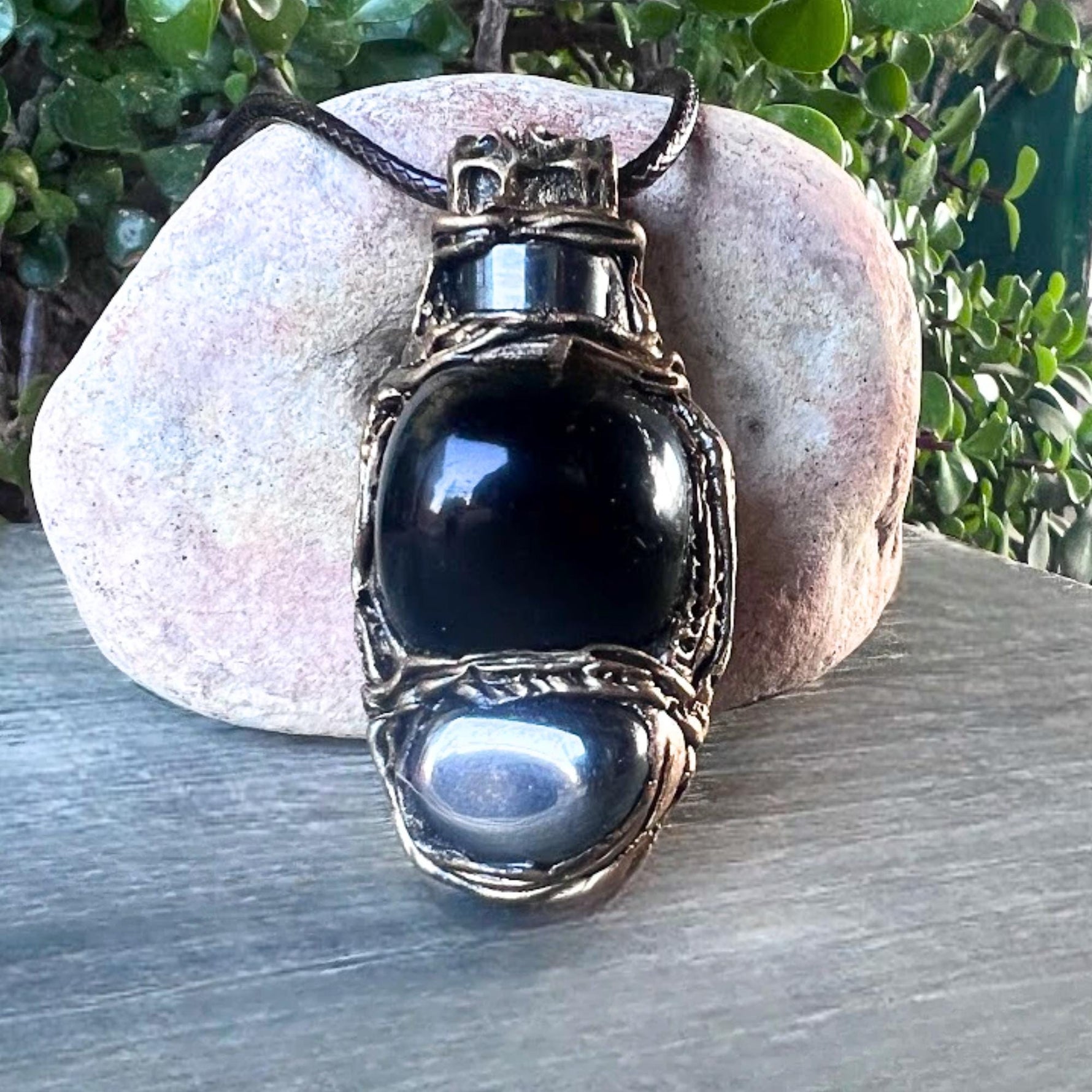 Empath Protection Obsidian Hematite Necklace Spiritual Jewelry Gifts