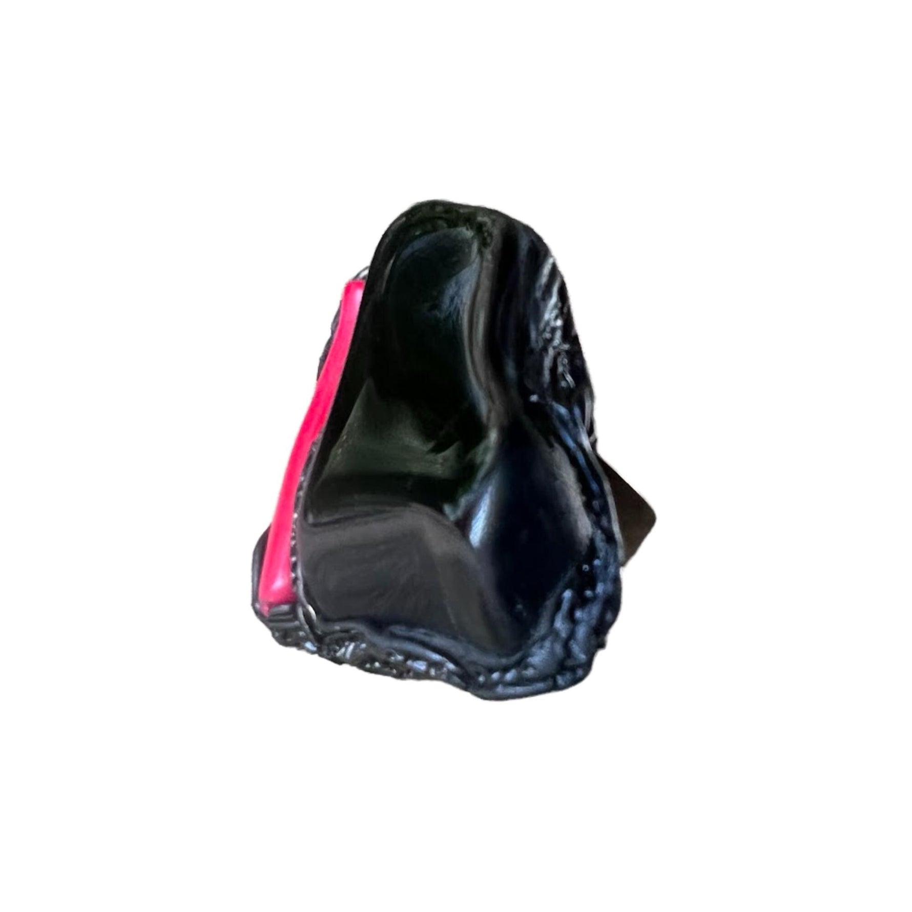 Black and Red Onyx Coral Large Stone Ring -  Chunky Oversized Cocktail Jewelry