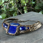 Lapis Lazuli & Sodalite Wide Choker – Chunky Blue Stone Statement Necklace
