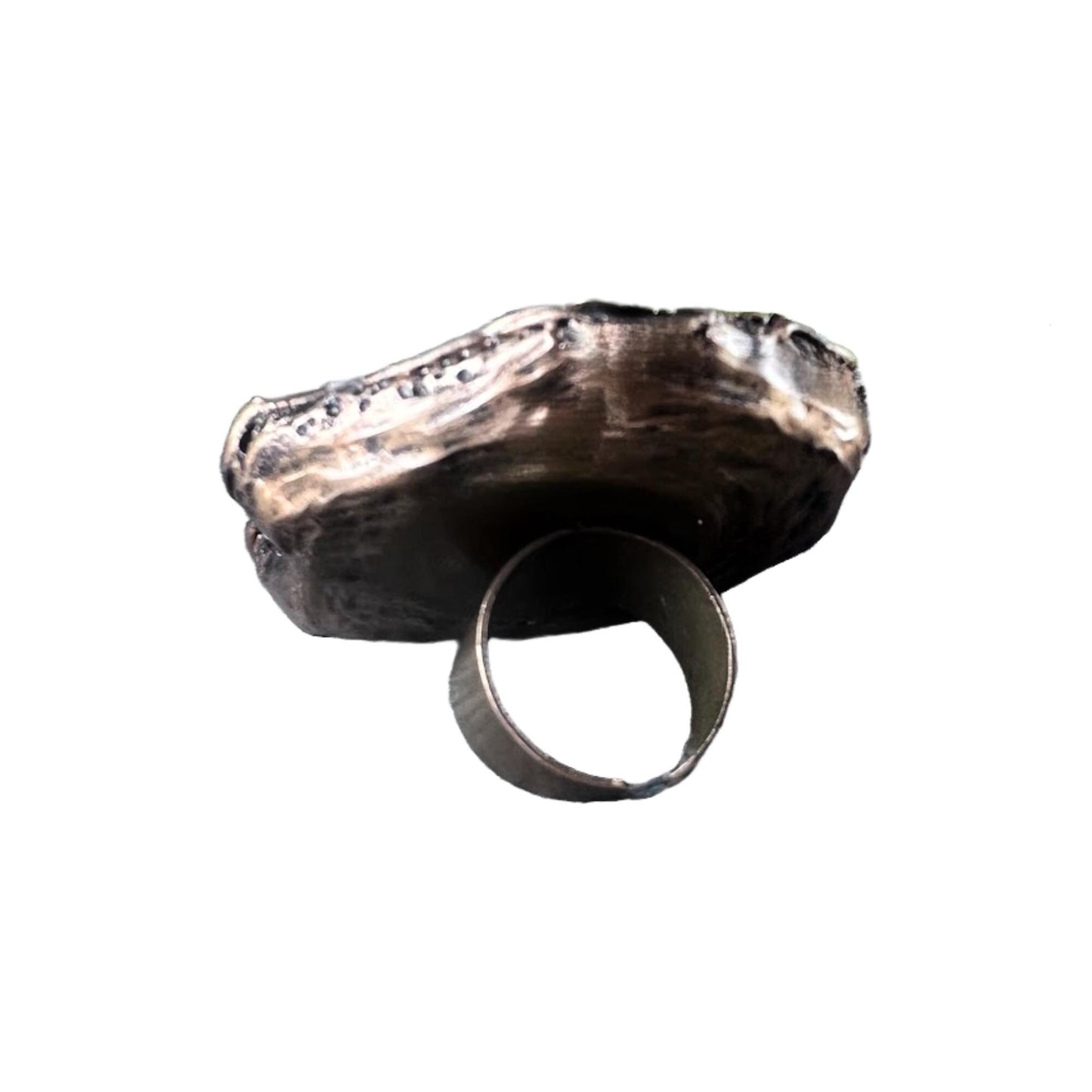 Chunky Green Aventurine and Tree Agate Ring -  Oversized Statement Crystal Cocktail Ring