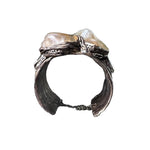 Citrine Crystal Chunky Cuff Bracelet with Pyrite & Sunstone - Statement Gemstone Jewelry