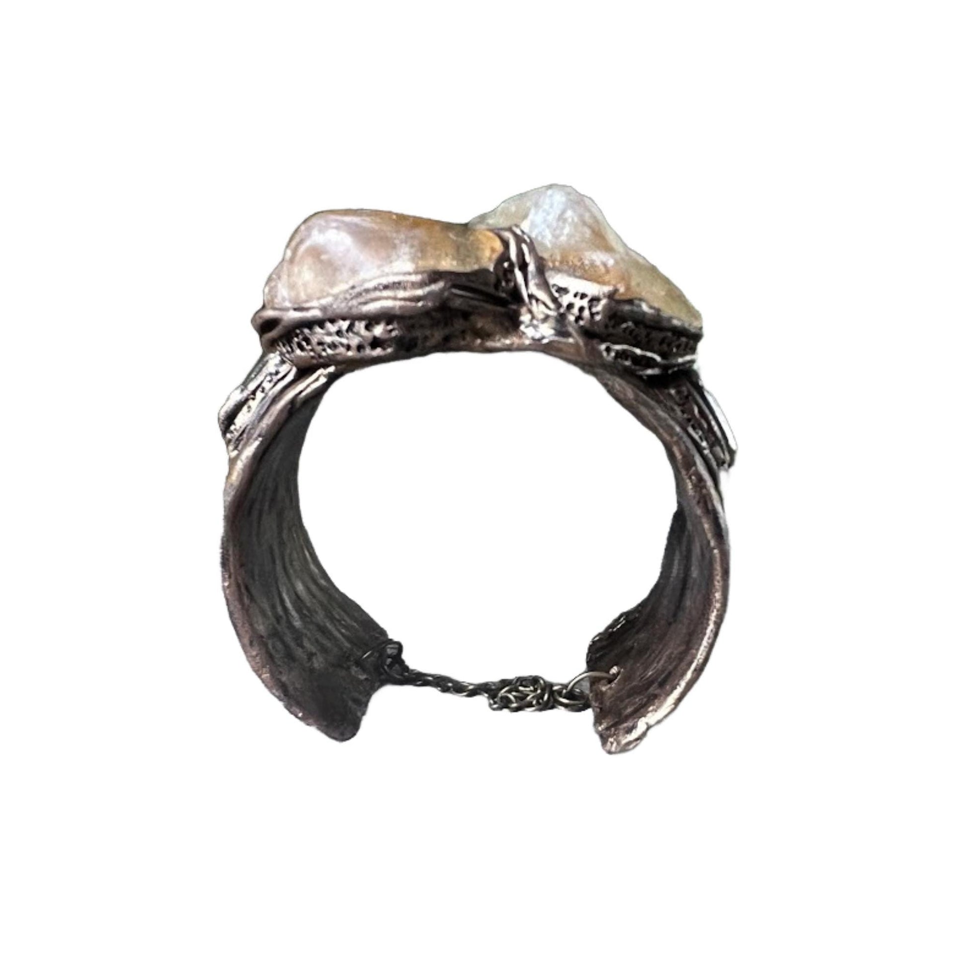Citrine Crystal Chunky Cuff Bracelet with Pyrite & Sunstone - Statement Gemstone Jewelry