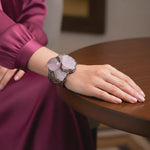 Raw Rose Quartz Oversized Ring -  Chunky Pink Crystal Statement Cocktail Ring