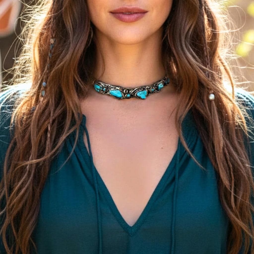 Turquoise & Amazonite Multi Stone Earrings – Blue Green Statement Stud Earrings