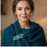 Extra Large Turquoise Statement Brooch – Contemporary Oversized Cluster Pin
