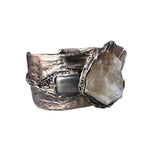 Citrine Wide Cuff Bracelet - Unique Chunky Crystal Jewelry