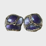 Chunky Amethyst Necklace - Purple Heart Crystal Pendant