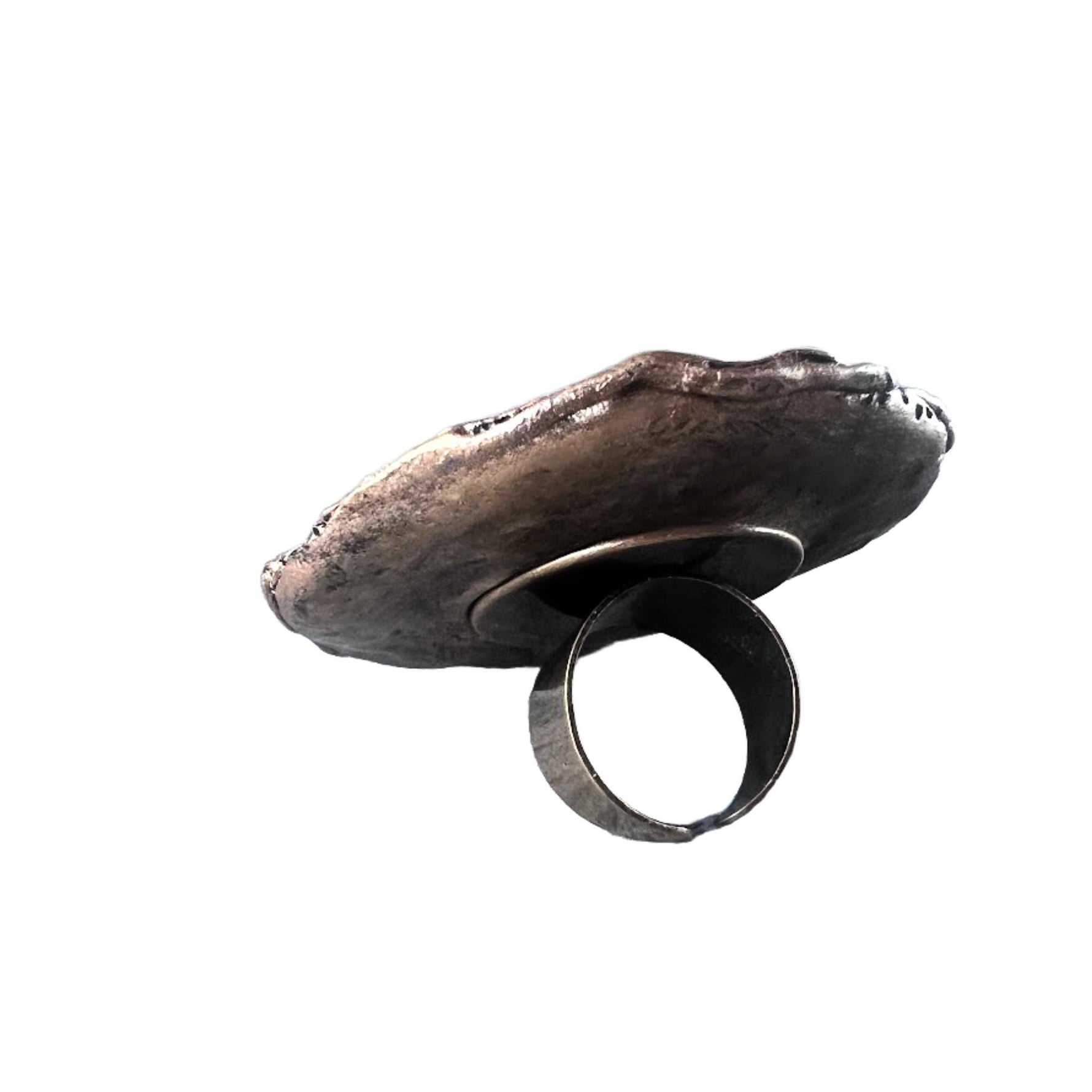 Statement Tiger Eye Ring - Chunky Round Big Gemstone Cocktail Ring