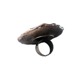 Statement Tiger Eye Ring - Chunky Round Big Gemstone Cocktail Ring