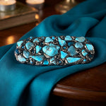 Extra Large Turquoise Statement Brooch – Contemporary Oversized Cluster Pin