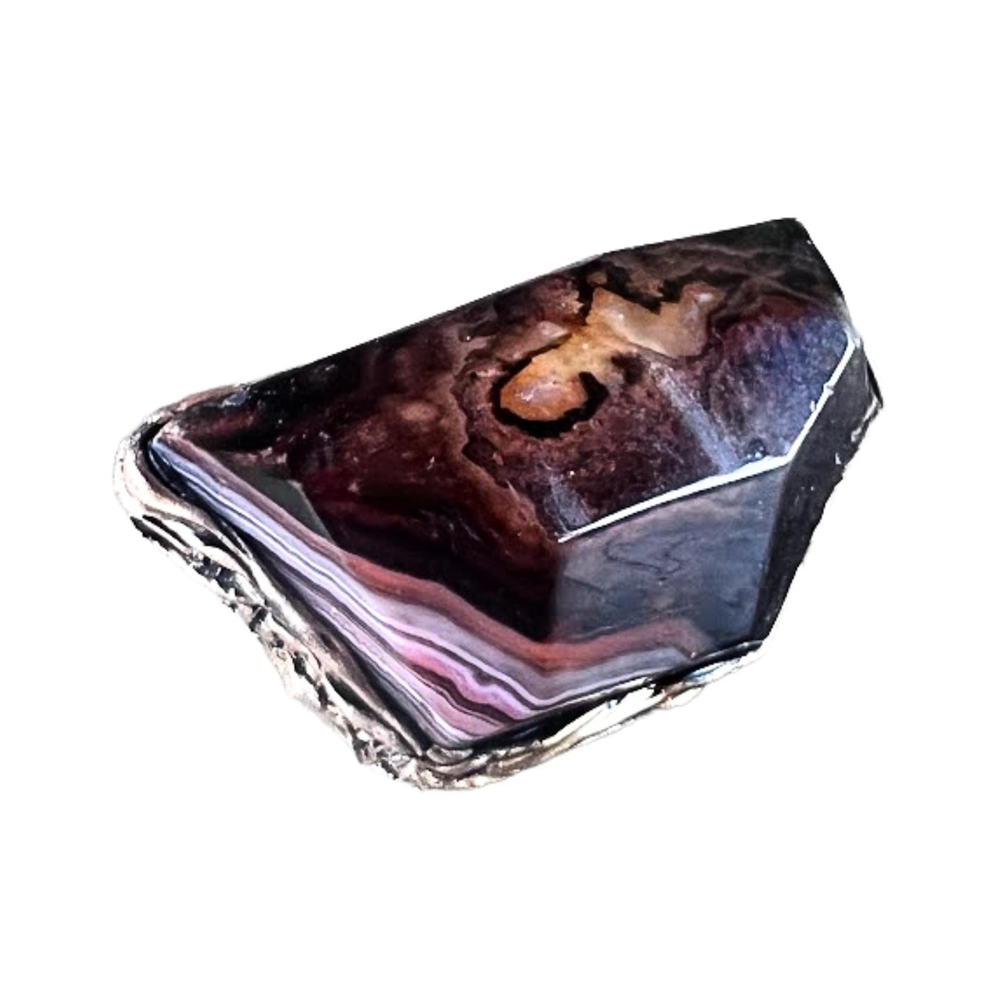 Oversized Brown Agate Statement Ring -  Chunky Massive Pattern Stone Cocktail Ring