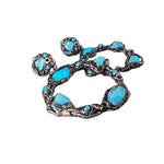 Turquoise Statement Hoop Earrings: Oversized Circle Gemstone Jewelry