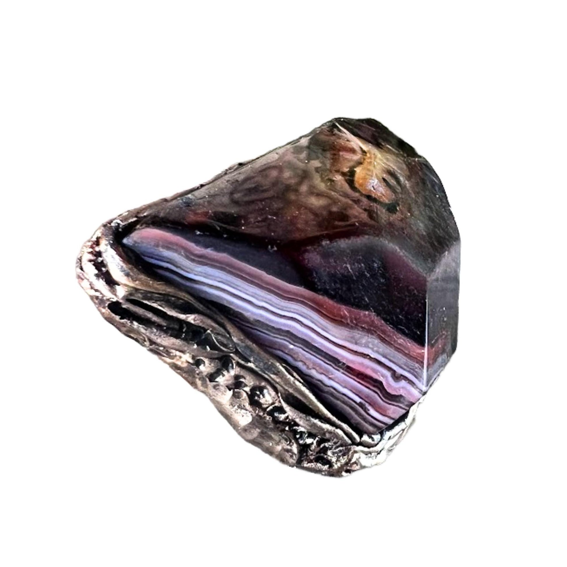 Oversized Brown Agate Statement Ring -  Chunky Massive Pattern Stone Cocktail Ring