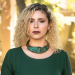 Chunky Green Gemstone Choker Collar Necklace | Aventurine and Buddstone Jewelry