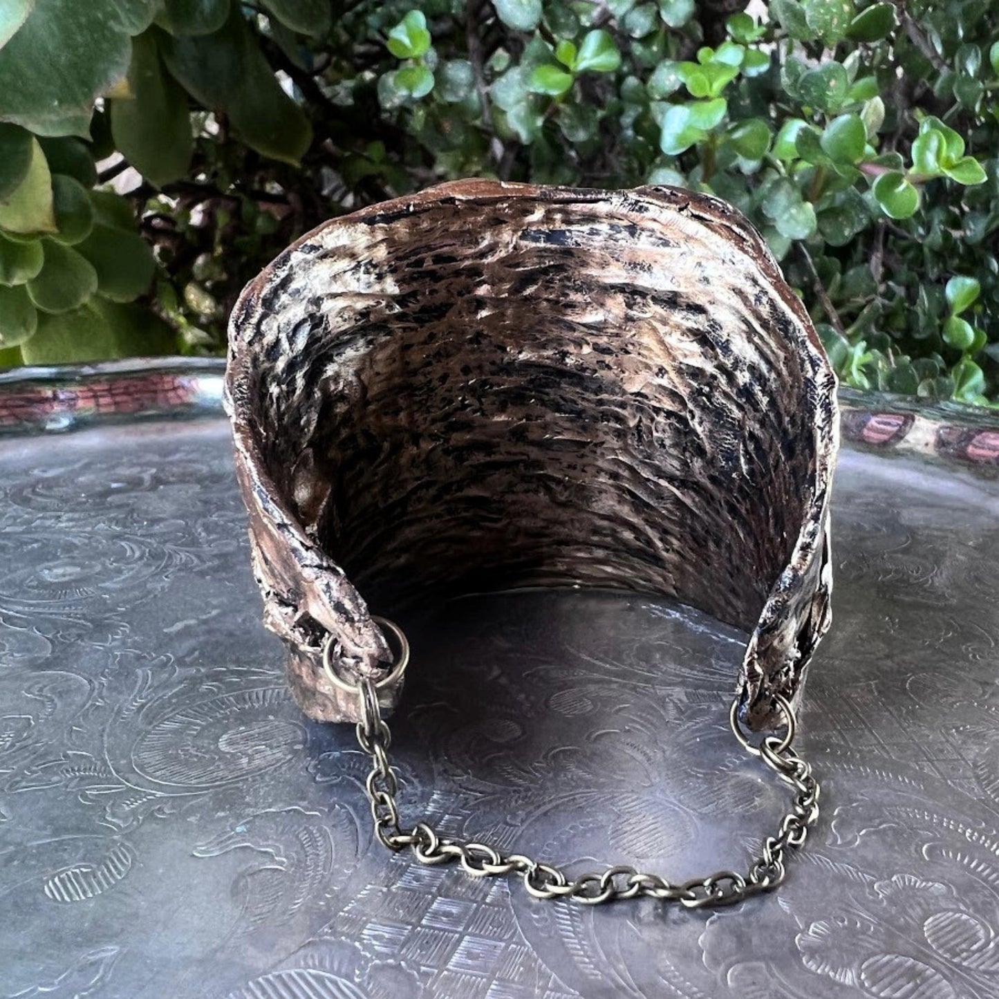 Blue Labradorite Chunky Cuff Bracelet -  Unique Statement Bracelet