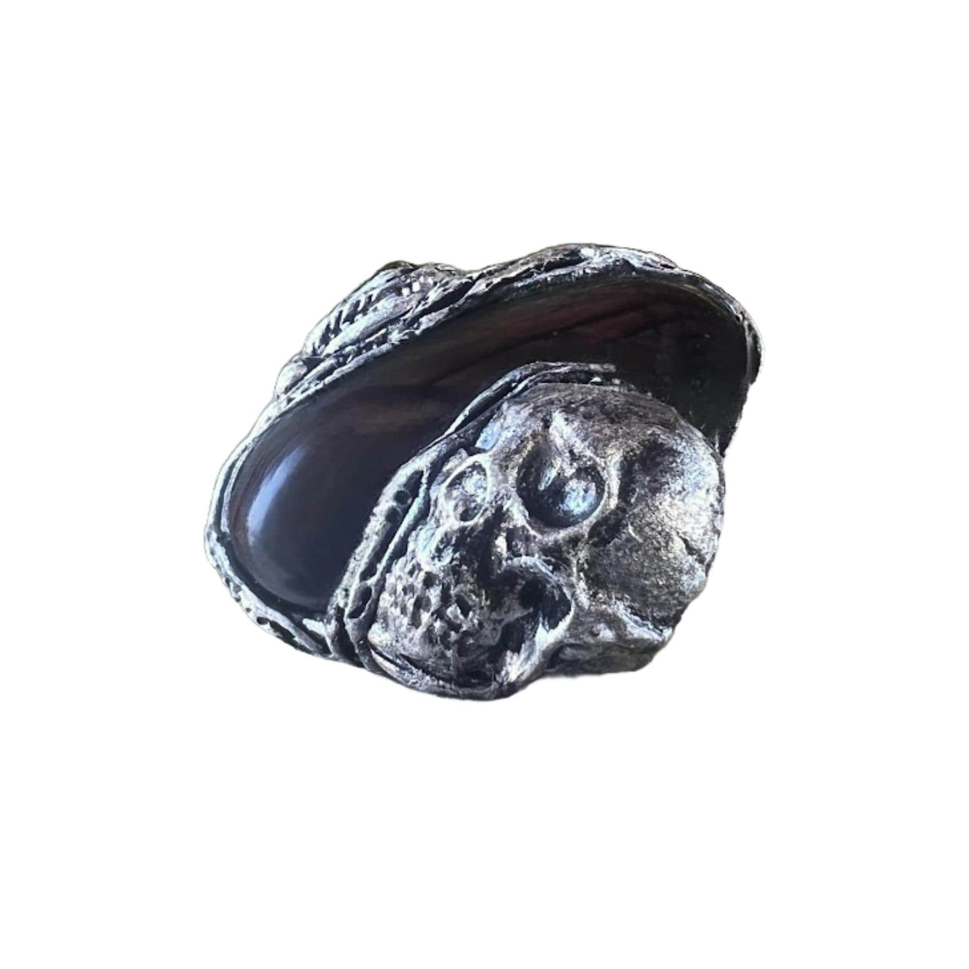 Black Onyx Skull Ring - Gothic Ring for women