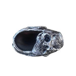 Black Onyx Skull Ring -  Gothic Sculptural Statement Ring for Women